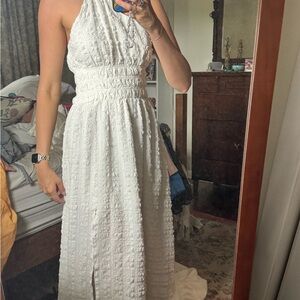 Floret Studios White Halter Dress